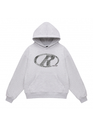 R boxy bluza szary melanż