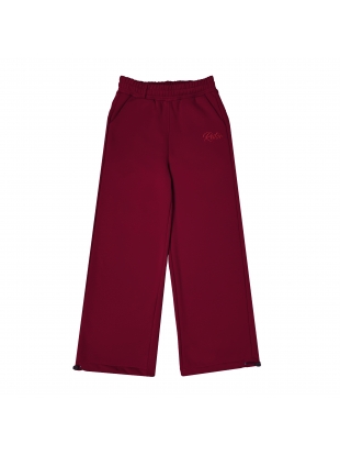 Basic spodnie baggy bordowe