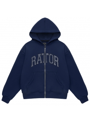 Rator college boxy zip bluza granatowa