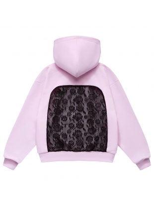 Lace boxy bluza różowa
