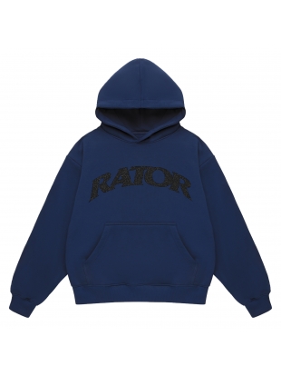 Cracked boxy bluza granatowa