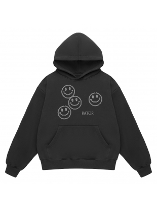 Smiley boxy bluza czarna