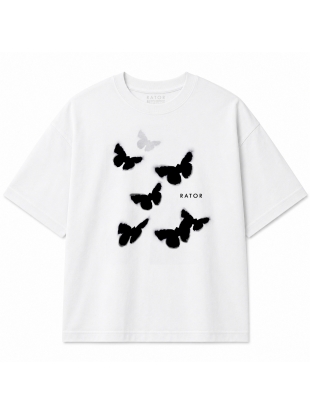 Butterfly koszulka boxy biała