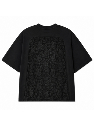 LACE koszulka boxy czarna